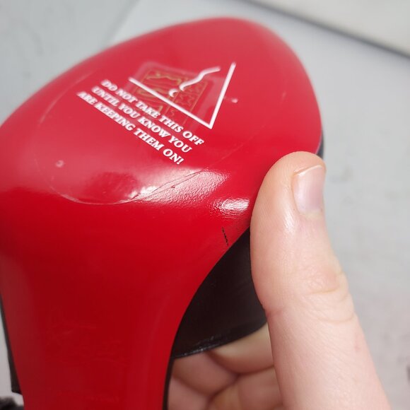 Christian Louboutin Black Jenlove Alta Peep Toe Sandal heel Shoe - Picture 11 of 12